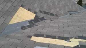 Wind damage roof repair