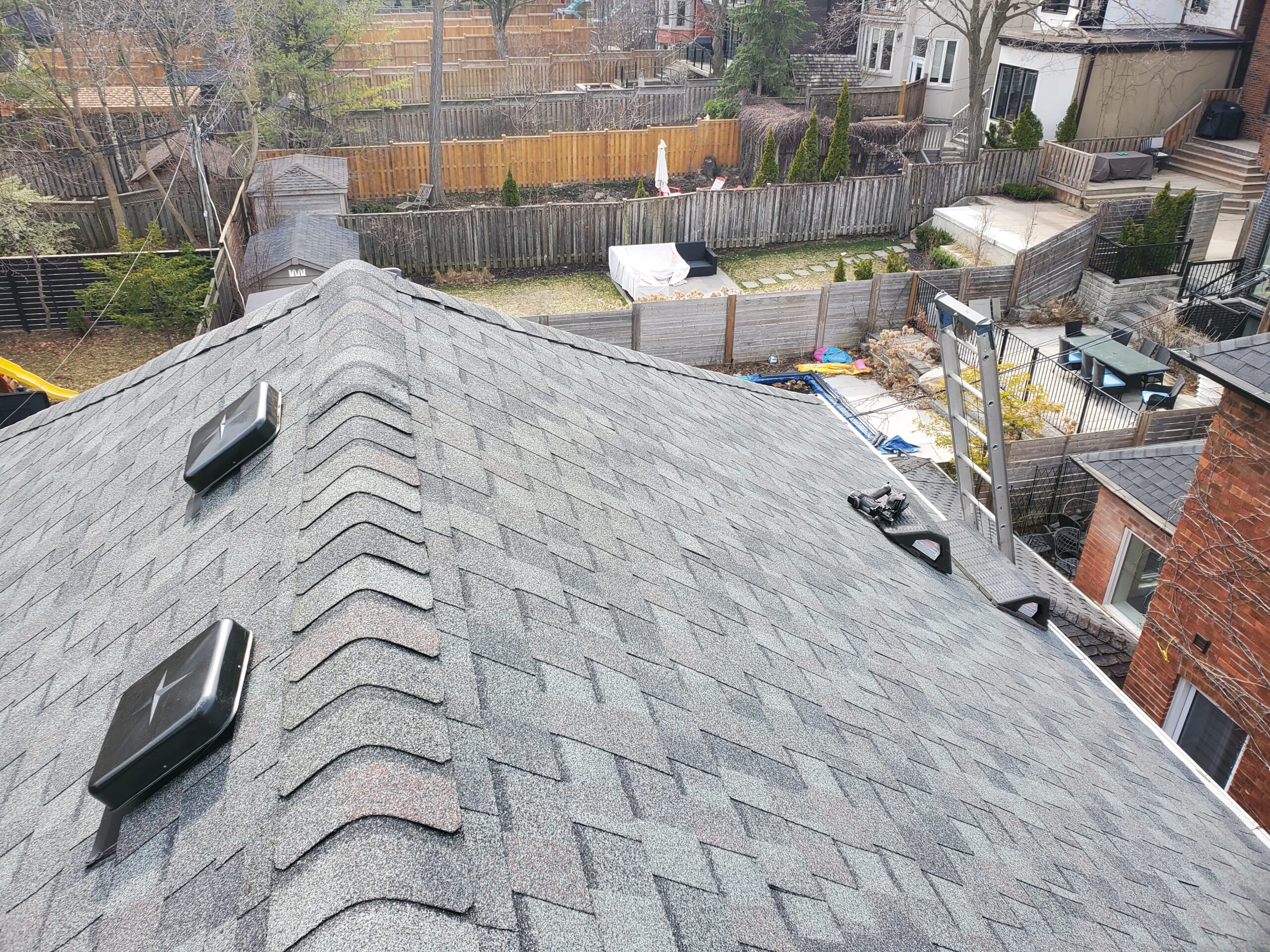 Flat roof damage after repair
