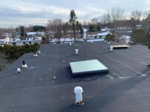 Flat roofing project in Toronto showcasing professional installation and durable materials